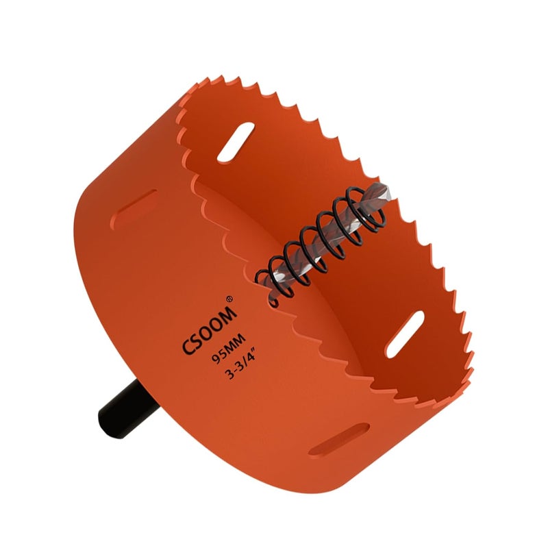 CSOOM 3-3/4" (95mm) Bi-Metal Hole Saw for Plastic, Wood, Plywood, Thin Steel and Thin Aluminum Sheets - Image 1